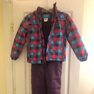 Kids 2 piece ski suit size 7